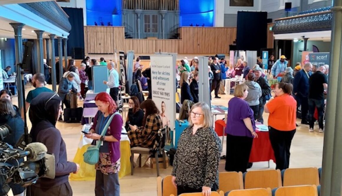 Visitors milling around stalls at the Music Hall at the Empower Aberdeen event.