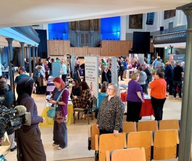 Visitors milling around stalls at the Music Hall at the Empower Aberdeen event.