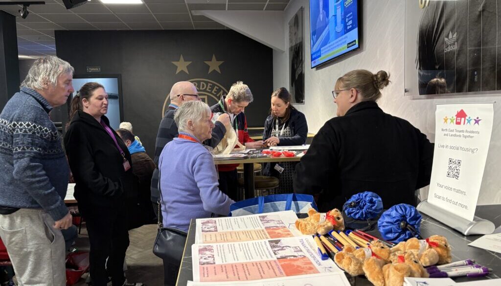 NETRALT members chatting to people at Pittodrie